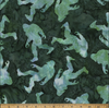 Hoffman Big Foot Silhouette Bali Batik X2643-60 Hunter | SOLD BY THE HALF-YARD
