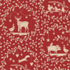 Pre-Order Tilda Merry Little Christmas Paperscenes Burgundy 100625 | SOLD BY THE HALF-YARD