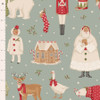 Pre-Order Tilda Merry Little Christmas Winterfriends Duckegg 100630 | SOLD BY THE HALF-YARD