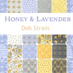 Moda Honey Lavender Bees and Lavender Milk Fabric