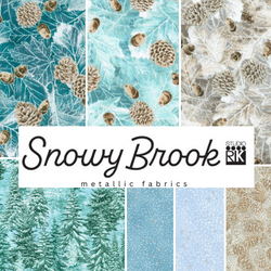 Snowy Brook Metallic Fabrics by Robert Kaufman