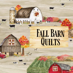 Riley Blake Fall Barn Quilts 12200R WHEAT Digitally Printed