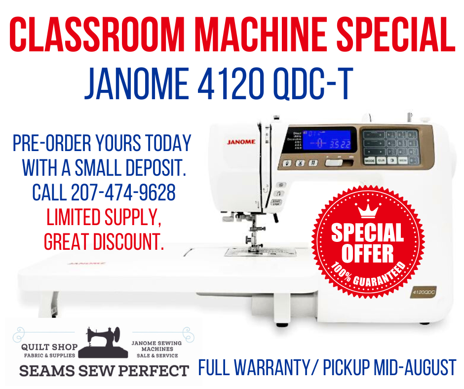 Janome Sewing Machines in Maine at Seams Sew Perfect