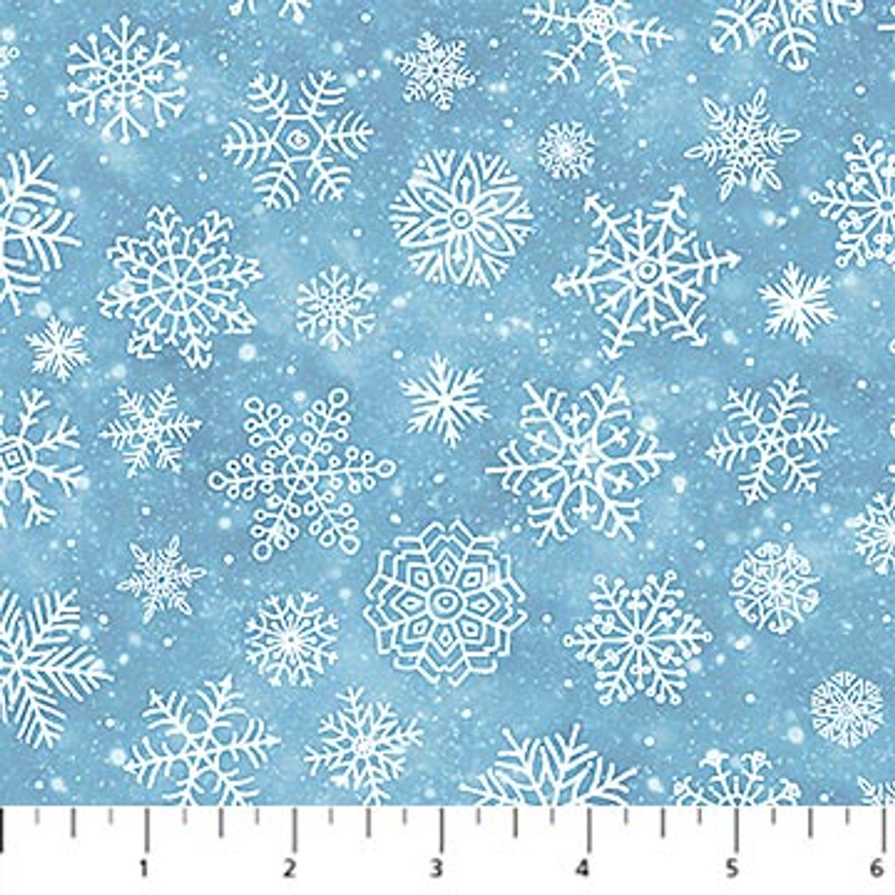 Small Snowflakes Blue/Silver Northcott 24196M-44 - 778148277270