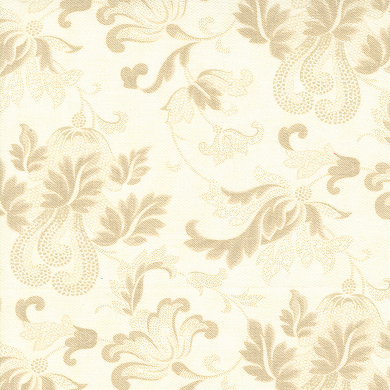 Moda Collections for a Cause: Etchings 44335-11 Damask Scroll Parchment |  Per Half Yard