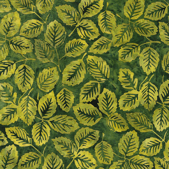 green leaves Island Batik Earthly Greens 112322690 Leaves Mint Basil Green