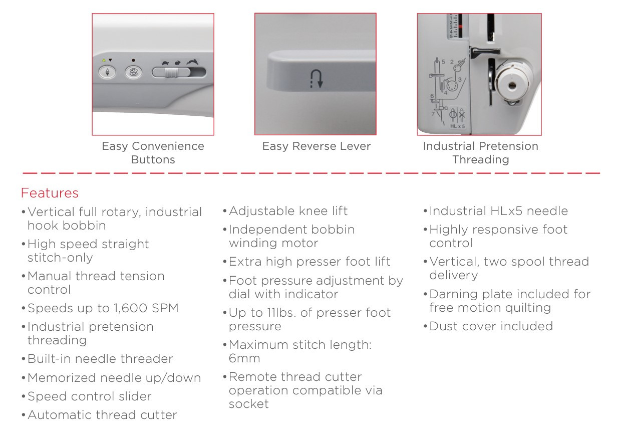 Janome 1600P-QC Professional Heavy Duty Sewing Quilting Machine