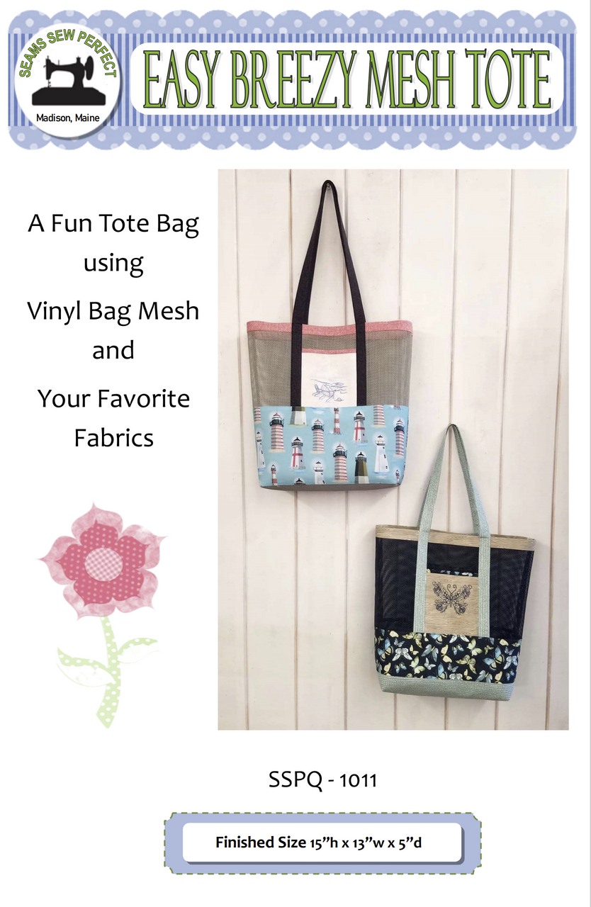 Mesh Beach Tote Bag FREE sewing pattern & tutorial - Sew Modern Bags