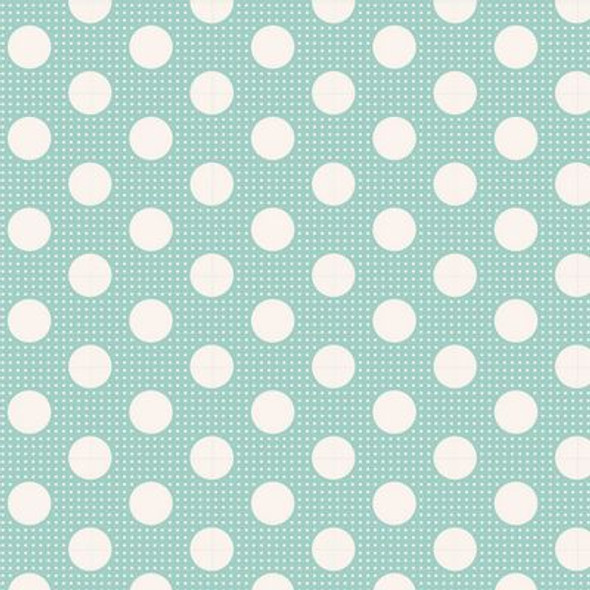 Tilda Fabric from Norway - Medium Dots Teal | Priced per Half Yard