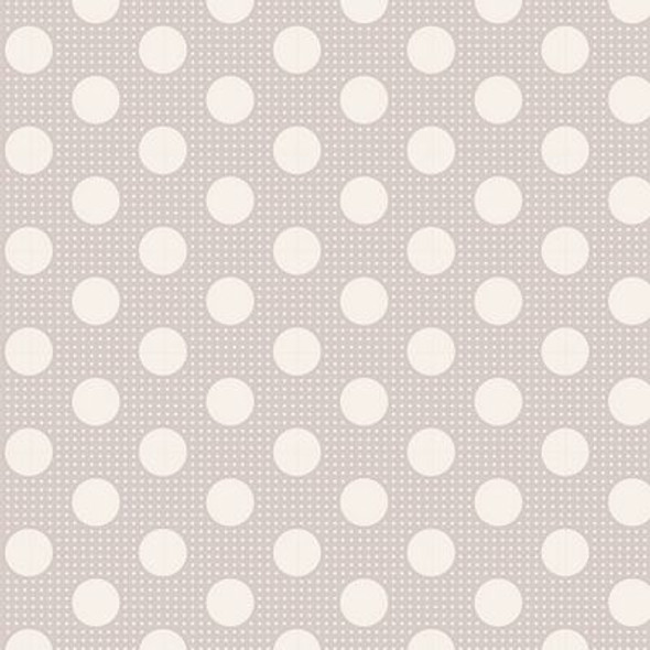 Tilda Fabric from Norway - Medium Dots Light Grey | Priced per Half Yard