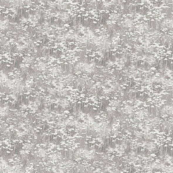 Woodland Whispers 435-90 Lt Gray Daisy Field Flowers | Per Half Yard