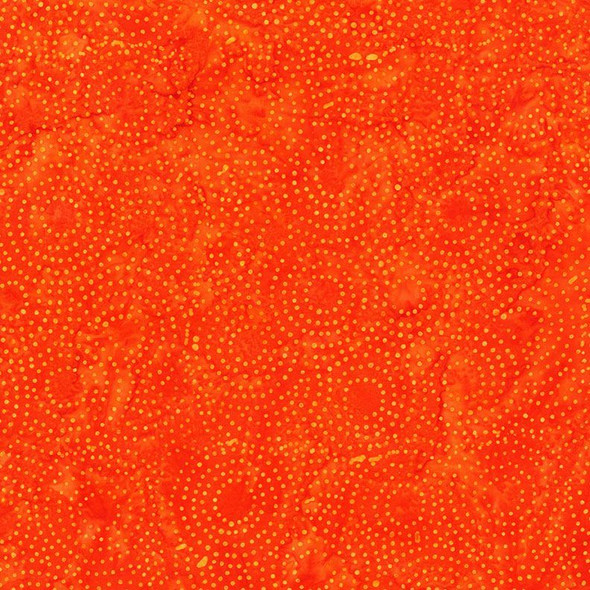 Timeless Treasures Tonga Gumdrop Batik - Orange Circa Dot | Sold By Half-Yard