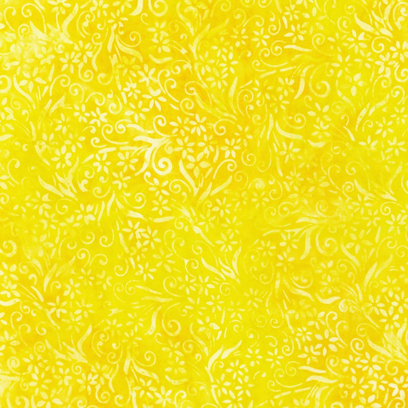 Robert Kaufman Artisan Batiks Floral Wave AMD-21623-5 Yellow | Sold By Half-Yard