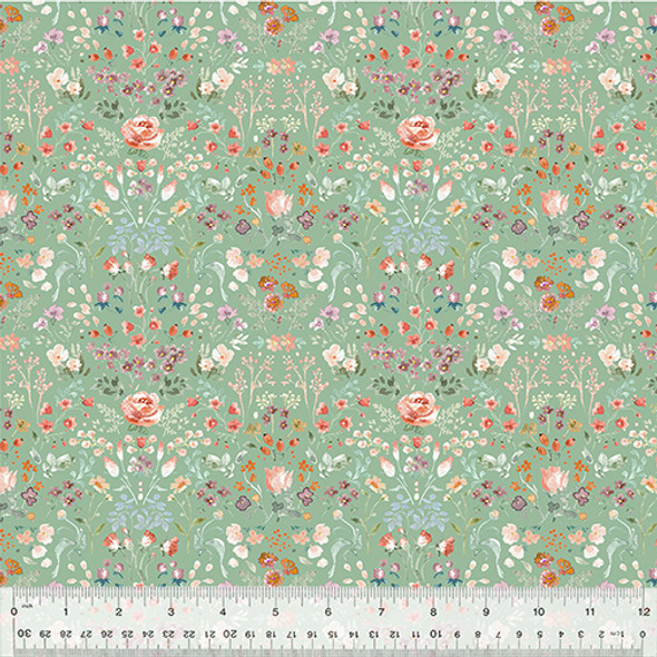 Whistler Studio Juliette 53517-8 Terrace Garden Floral Leaf Green | Per Half Yard