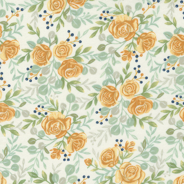 Moda Harvest Wishes 56061-11 Whitewashed Fall Floral | Per Half Yard