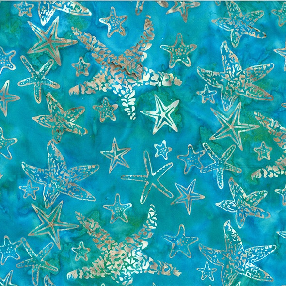 Hoffman Bali Batik DM6-443 Starfish Seasalt by Wildfire Designs |Per Half-Yard