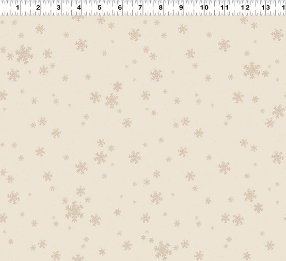 Clothworks Better Not Pout Y3789-57 Snowflakes Cream | Sold By Half-Yard