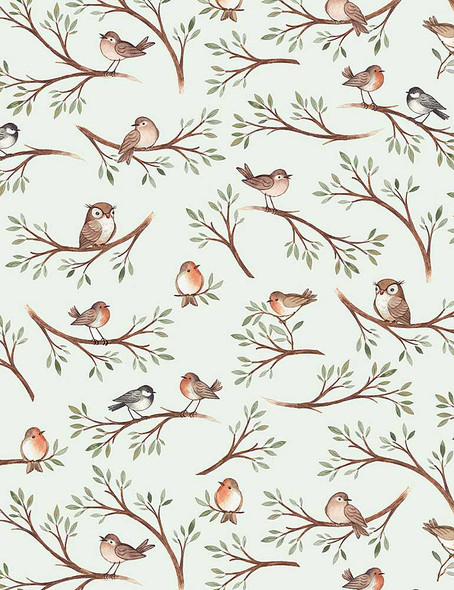 Dear Stella | Little Fawn Celebration BIRDS Stella DNS-2069 Misty | Per Half Yard