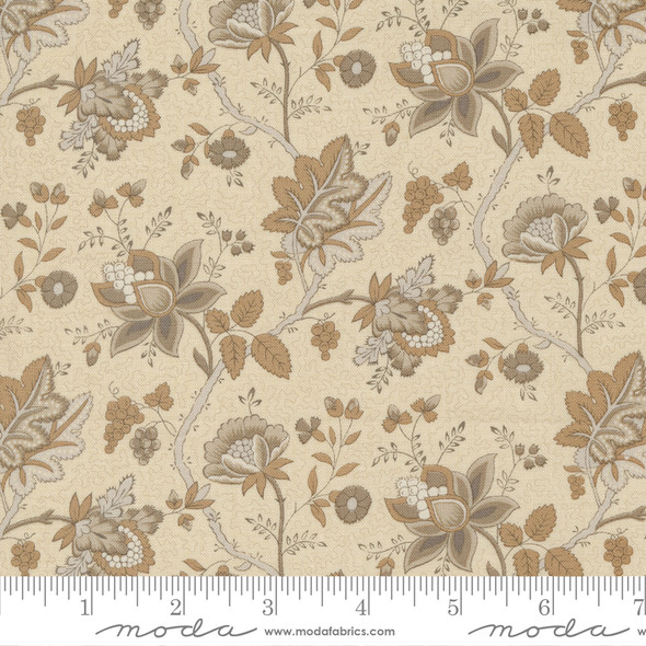 Moda French General Chateau de Chantilly 13944-11 Pearl Roche La Fayette Floral Jacobean | Per Half Yard