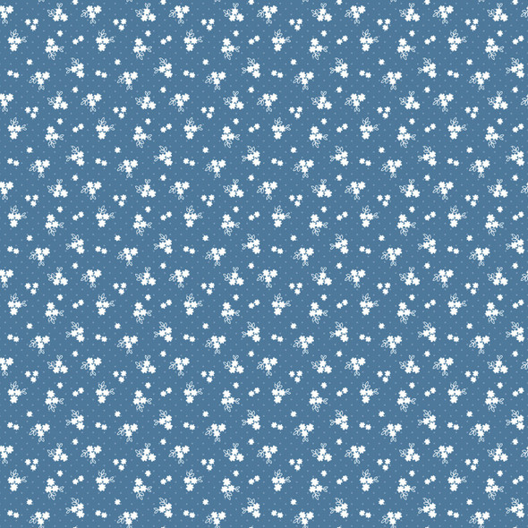 Riley Blake Simply Country Floral Denim C13416-Denim | Per Half Yard