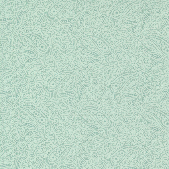 Moda Collections for a Cause: Etchings 44334-12 Paisley Aqua | Per Half Yard