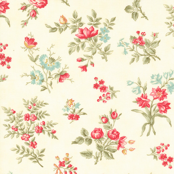 Moda Collections for a Cause: Etchings 44331-11 Garden Floral Parchment | Per Half Yard