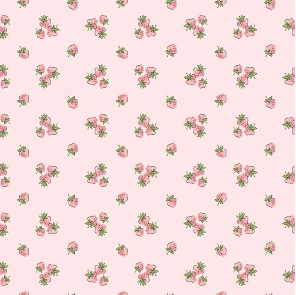 Poppie Cotton| Garden Party GP23303 Strawberry Fields Blush | Sold By Half-Yard