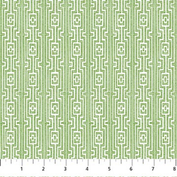 Northcott Deborah's Garden DP25599-74 Green Grid Stripe | Per Half Yard