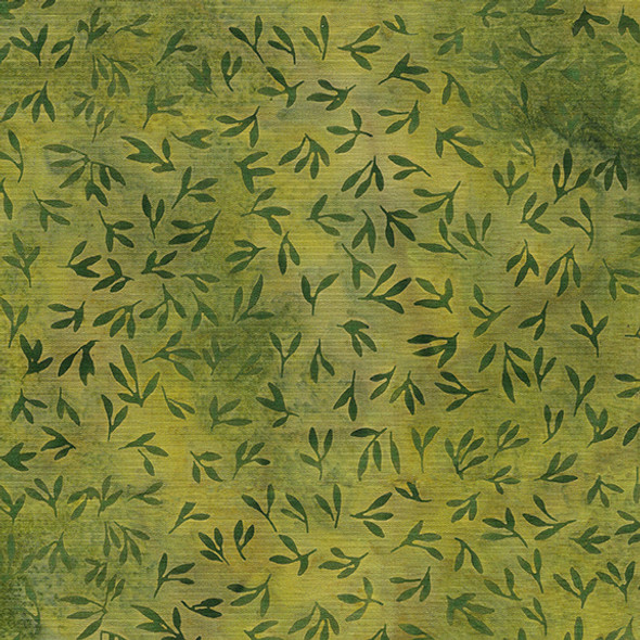 Island Batik Earthly Greens 112325645 Mini Leaves Green Ivy| Per Half Yard