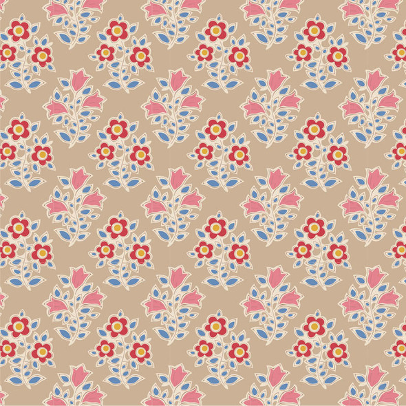 Tilda Jubilee 25th Anniversary Blender - Farm Flowers Sand | Priced per Half Yard