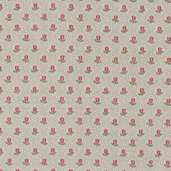 Moda French General Antoinette 13955 13 Smoke Champagne Small Floral | Per Half Yard