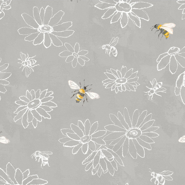 Daisyページになります＊ Clothworks Daisy Field Y4395-6 Gray Daisy Field Digital