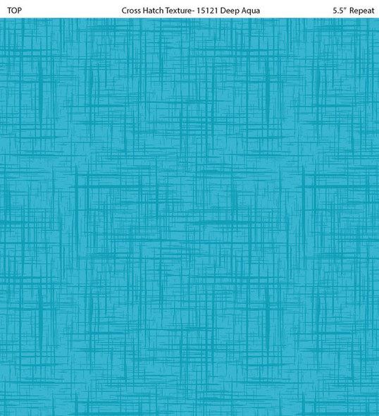 Preorder: 2025 All New England Shop Hop Fabric - Blender Cross Hatch Texture Deep Aqua 15121-84  | SOLD BY THE HALF-YARD