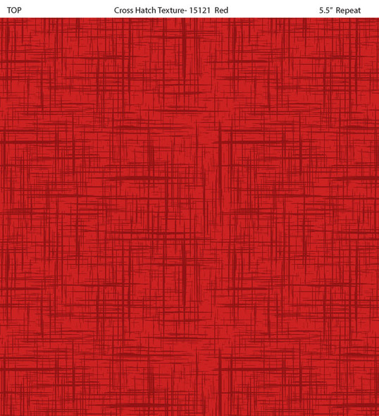 Preorder: 2025 All New England Shop Hop Fabric - Blender Cross Hatch Texture Red 15121-10 | SOLD BY THE HALF-YARD