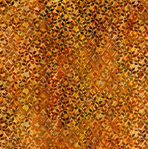 Falling Leaves by Jason Yenter 8FLS-1 Diamond Leaves Multi | SOLD BY THE HALF-YARD
