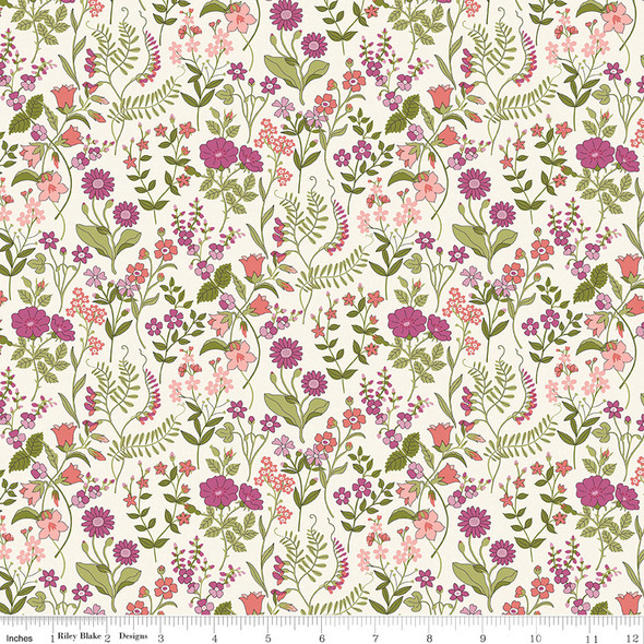 Liberty of London Botanist's Walk 01667411A Lola Scatter A | SOLD BY THE HALF-YARD