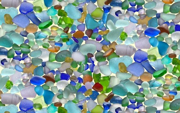 Elizabeth Studio 456E-Mlt Sea Glass Multi | SOLD BY THE HALF-YARD