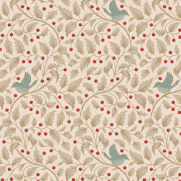 Tilda Merry Little Christmas Holly Clay 100636 | SOLD BY THE HALF-YARD