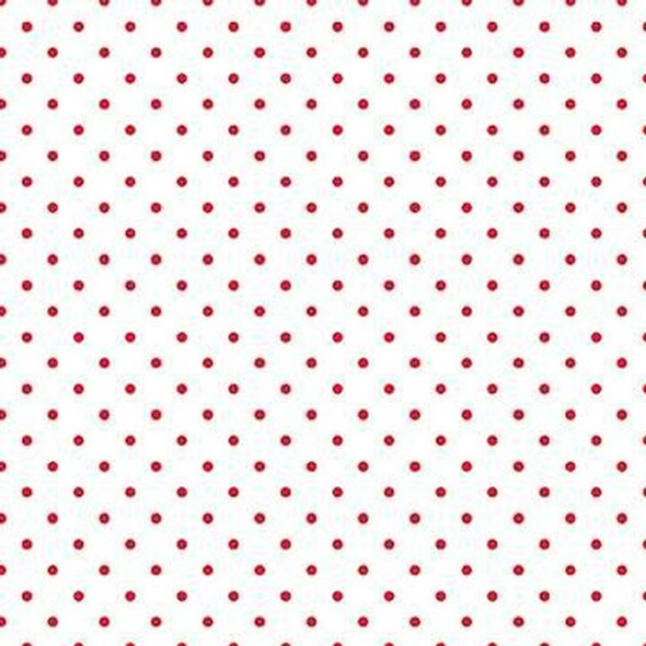 Riley Blake Swiss Dot on White -Red C660-80 Red | SOLD BY THE HALF-YARD