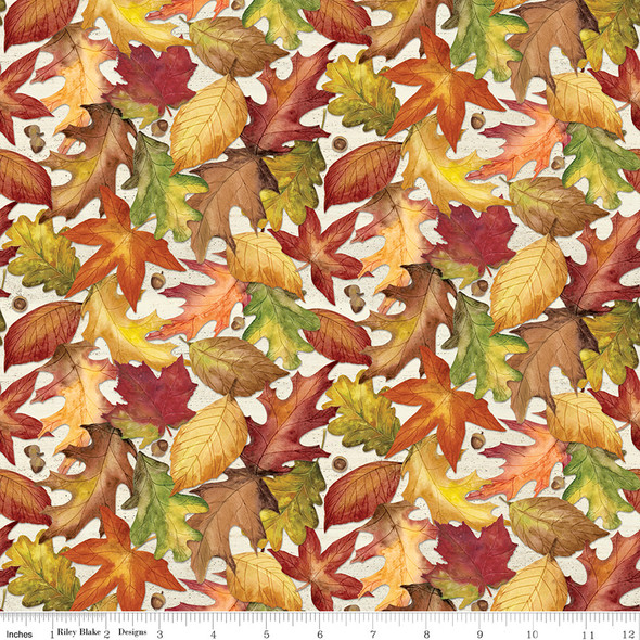 Riley Blake Covered Bridges in Fall C16215 MULTI Fall Leaves Multi | SOLD BY THE HALF-YARD