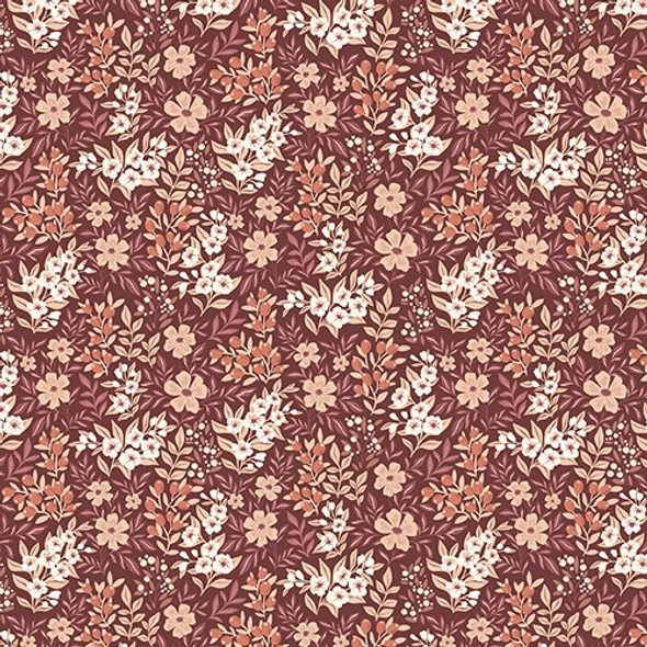 Evening On The Prairie by Modern Prairie | C16747-MARSALA Ditsy Floral Flower Sprigs | SOLD BY THE HALF-YARD