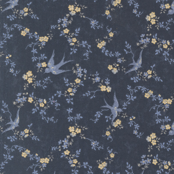 Moda Kansas Troubles Bluebirds Nest 9800 14 Blue Happy Bluebird Floral | SOLD BY THE HALF-YARD