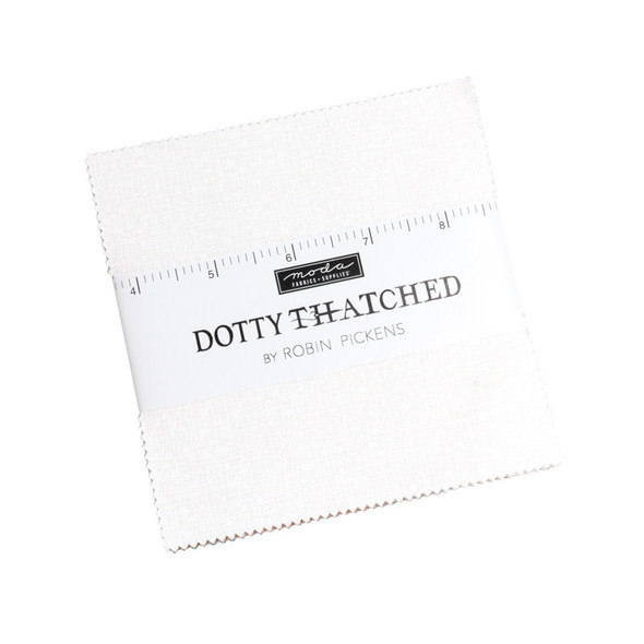 Moda Dotty Thatched by Robin Pickens 48715PP150 Blizzard Charm Pack- Pack of 42 ALL WHITE pieces 5in x 5in Moda Dotty Thatched by Robin Pickens 48715PP150 Blizzard Charm Pack- Pack of 42 ALL WHITE pieces 5in x 5in