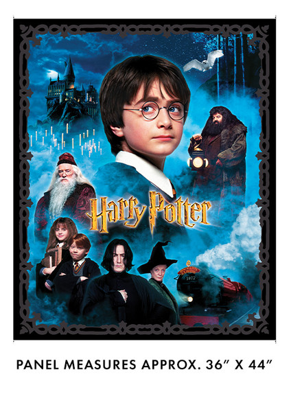 Benartex Harry Potter Characters Panel 36"x44" feat Potter Snape Dumbledore Hagrid Weasley Hermione McGonagall 15212-99