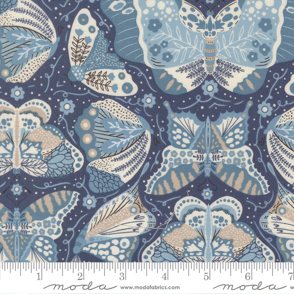 Moda Night Owl by Gingiber 48421 14 Dusk Night Owls Butterfly Moths | SOLD BY THE HALF-YARD