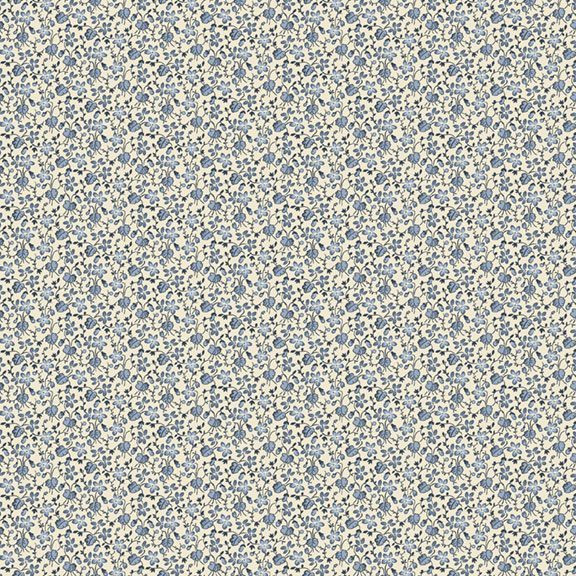 Marcus Fabrics - Grace Elizabeth by Carrie Quinn - Petite Flowers Blue | SOLD BY THE HALF-YARD