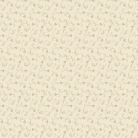 Marcus Fabrics - Grace Elizabeth by Carrie Quinn - Swirl Floral Tonal Cream | SOLD BY THE HALF-YARD
