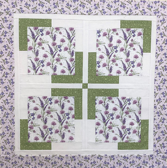 Lavender Table Topper Quilt Kit 33 x 33