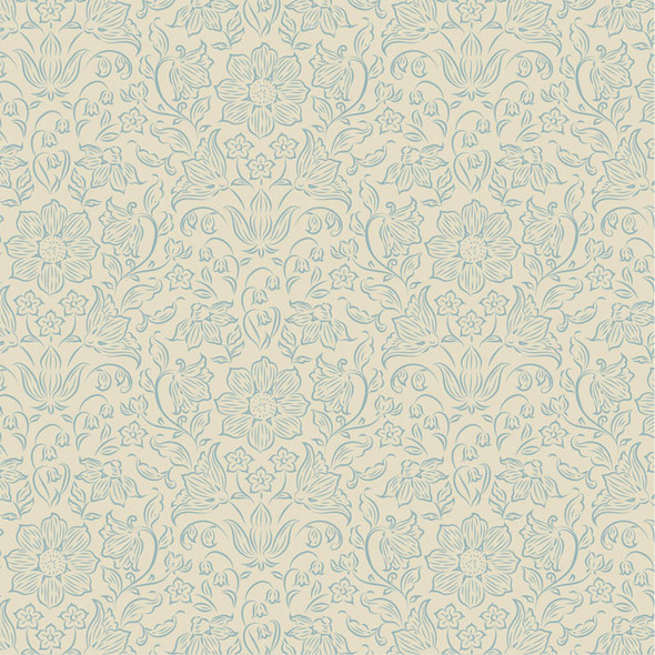 Tilda Songbird 110156 Lila Light Blue Blender | SOLD BY THE HALF-YARD