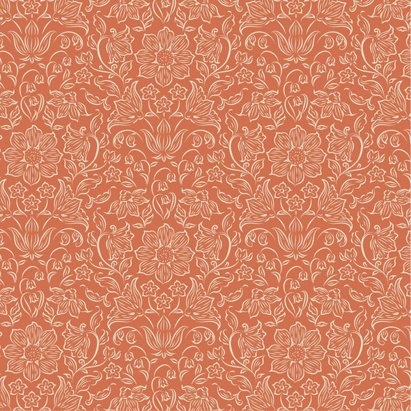 Tilda Songbird 110152 Lila Coral Blender | SOLD BY THE HALF-YARD
